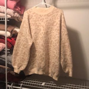Leopard cream sweater